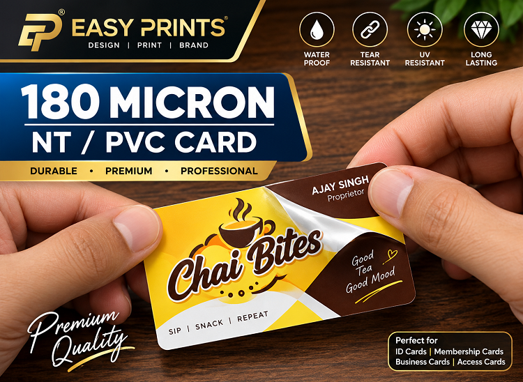 Non Tearable PVC Business Card 180 Micron